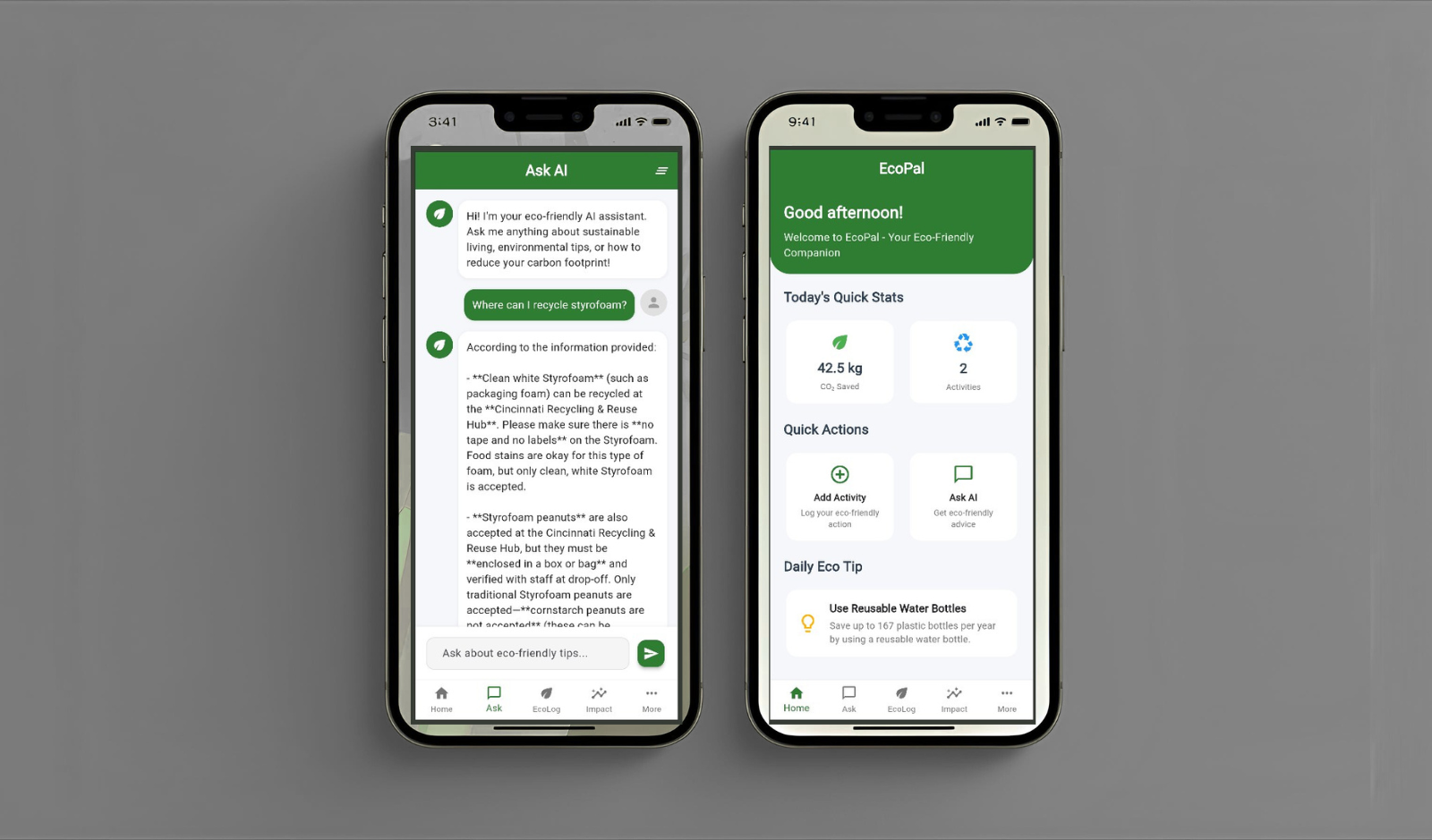 EcoPal Mobile App - Sustainable Living Made Simple