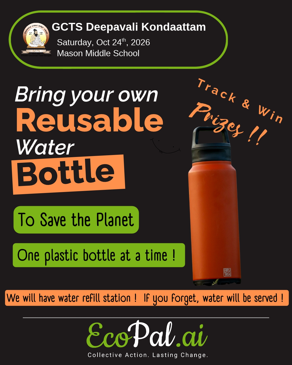 Lights, Dinner & Reusable Bottles: GCTS Deepavali Kondaattam 2026